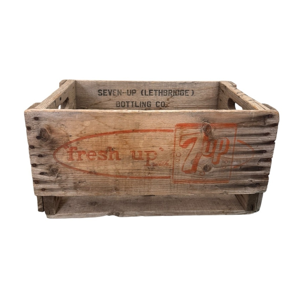 Vintage 7 UP Wooden Crate
